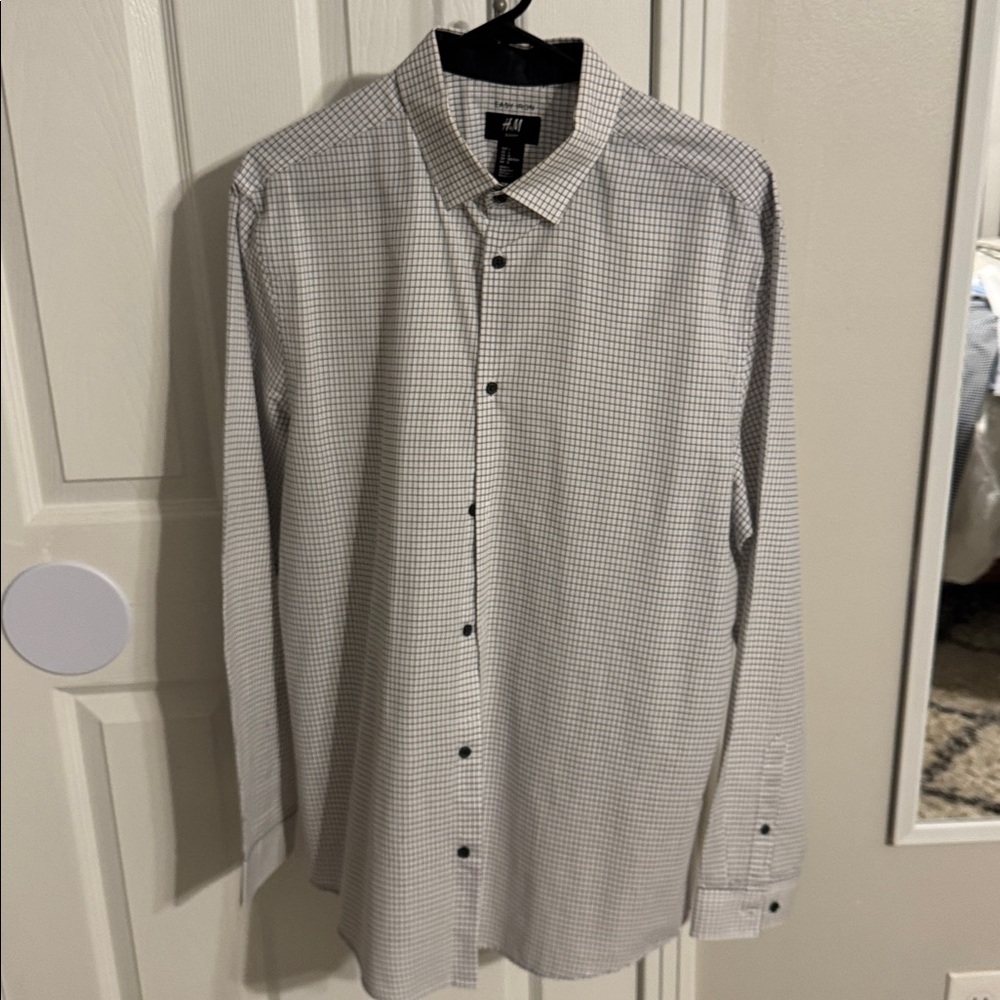 H&M Black and White Gingham Shirt